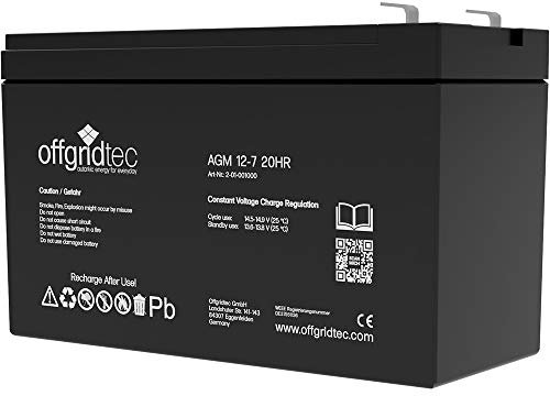 Offgridtec 7 AH C 10 AGM batteria solare per applicazioni ciclica, 2 – 01 – 001000