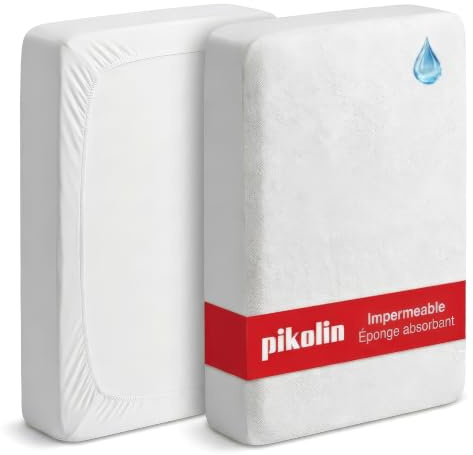 PIKOLIN Coprimaterasso Singolo Impermeabile 90 x 190/200 cm 32 cm di Altezza in Spugna Traspirante e Certificato Oeko-Tex - Protettore di Materasso Ipoallergenico