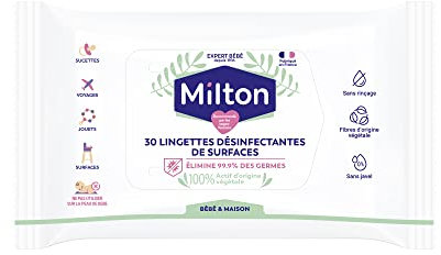 Milton 2 Antibacterial Surface Wipes 30 by Milton