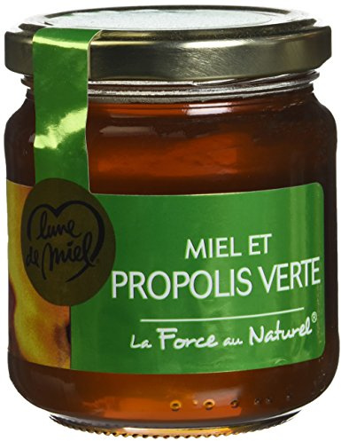 Lune de Miel | Miel et Propolis | Purs et Naturels | Pot en Verre de 250g
