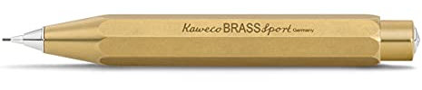 Kaweco 10000923 Brass Sport Druckbleistift 0.7mm HB I Minenbleistift aus hochwertigem Messing I Edler Druckminenbleistift 10,5 cm klassisches Design - ideales Taschenformat I Druck-Bleistift nachfüllbar