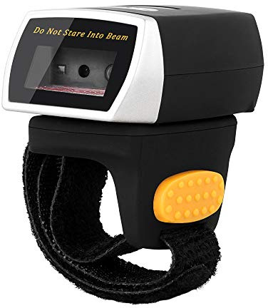 NETUM Bluetooth 2D QR Mini-Barcode-Scanner für tragbaren Ring Wireless | kabelloser Handscanner präzises und schnelles Lesen für Mobile Zahlung Computer Bildschirm Android/IOS/IPAD/MAC NT-R2