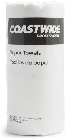 Coastwide Toallas de papel profesionales, 2 capas, 85 hojas/rollo