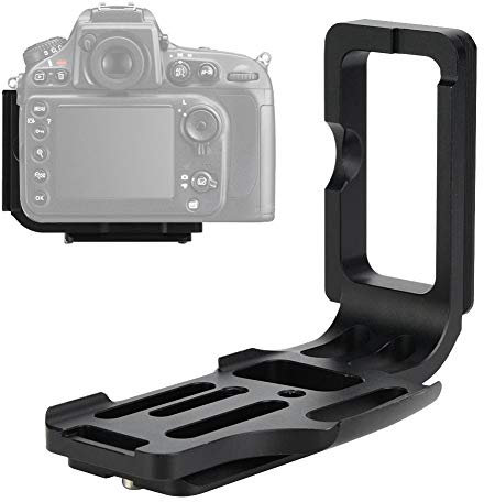 VBESTLIFE L-shaped vertical quick release plate, QR L bracket with 1/4 camera screw Suitable for Nikon D800 / D810 / D800E camera