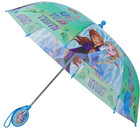 Disney Kids Umbrella, Frozen/Princess/Minnie Mouse Toddler and Little Girl Rain Wear for Ages 3-6 Umbrella, Frozen, 7-Mar US
