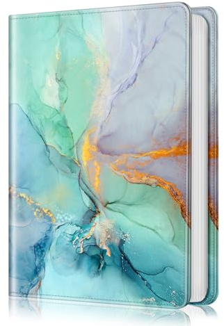 Fintie Photo Album for 4x6 Photos - 112 Pockets Vegan Leather Cover Memory Albums Book for Birthday Family Anniversary Vacation Pictures (emerald marble)