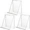 Aieraczy Buchständer, 3 Stück Buchhalter, Buchaufsteller Acryl Ständer, Prospektständer, Bücherständer, Buchstütze Plexiglas Aufsteller, Kochbuchhalter für Bilderständer, Bücher Zubehör, Flyers