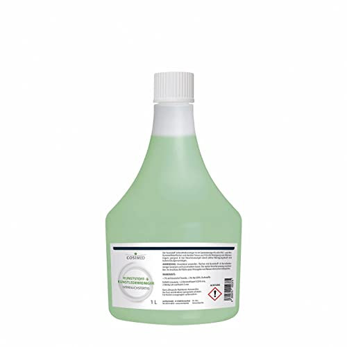 cosiMed Kunststoff- & Kunstlederreiniger | reinigt sanft & effektiv | für die regelmäßige Reinigung von Kunstleder und Kunststoffoberflächen | mit spezieller nichtionischer Reinigungsformel (1 Liter)