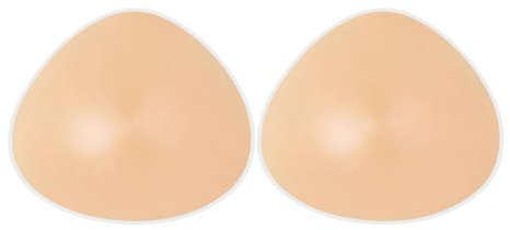 ELMIKA Silicone Breast Forms Mastectomy Prosthesis Triangle Bra Enhancer Inserts Concave Bra Pad CC Cup 900g/pair