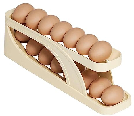 Gusengo Hueveras para Frigorifico - Huevos 13-14 Huevos Rodante | Organizador Huevos para Nevera | Huevos En Estilo Rodante para Cocina, Despensas, Encimera Y Nevera