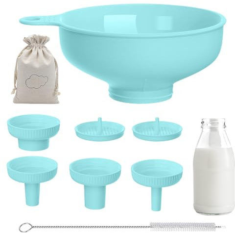 SOYDAN Imbuto per Versare Liquidi, Imbuto a Bocca Larga, Set di Imbuti da Cucina per Alimenti, Forniture per conserve Multiuso, Imbuto con Ampia Apertura per Versare Emulsione di Olio Spezie Po