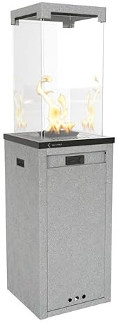 KRATKI Patio Light - Terrassenheizer Gas 8,2 kW - Set mit Reduzierstück - Heizstrahler Terrasse - Heizpilz für Garden - Gartenkamin - Deko Terrasse Outdoor