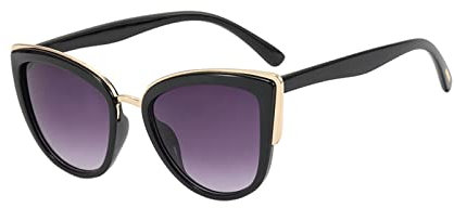 STRY Schminkbrille Sonnenbrille Farbige GläSer Sonnenbrille Damen Schwarz Eckig Neue Brillenmodelle Rundes Gesicht Brille Lesebrille Als Sonnenbrille Doppelsteg Brille Damen Polarisationsbrille FüR