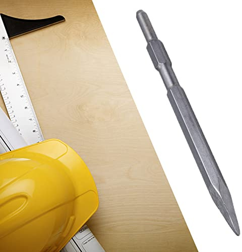 ZDETGU Mejselbit med Sexkantskaft Kraftig Stålmejsel för Betong och Handtag Elektriskt Hacktillbehör Rivnings- och Konstruktionsverktyg 17x280MM Mejsel (17x280MM punkt)