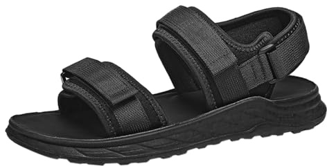 Herr utomhus sport sandaler justerbar krok och ögla remmar atletiska vandringsskor lätta vardagliga promenadsandaler för strand vandring