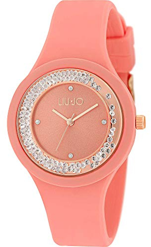 LiuJo Dancing Sport Orologio da polso da donna in silicone oro rosa rosa impermeabile 5Bar, diametro 38 mm, TLJ1422