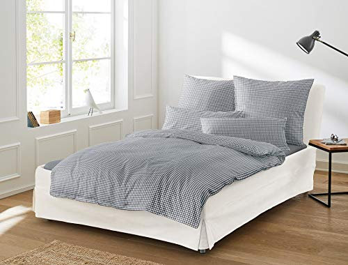 Irisette Twist 8626 Satin Bettwäsche Bügelfrei I Größe 135x200 cm I Farbe 12 Grafit