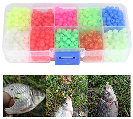 Angel Perlen, Angelzubehör Karpfen, Angelzubehör Perlen, 1000 Stück/Karton Angeln Perlen Sortiment, Angel Gummiperlen, Angeln Stopper für Nacht Oder Tiefseefischen