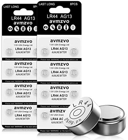LR44 Knopfzelle Batterien LR 44 Batterie AG13 Knopfzellen (16 Stück) Ohne Quecksilber,1.5V,357/357A/L1154/A76/GPA76【3 Jahre LagerGarantie】 (LR44-16)