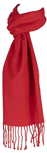 Hat To Socks Sciarpa Invernale Classica Unisex Tinta Unita - Morbida e Calda Stola per Uomo e Donna (Rosso)