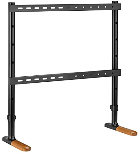mywall TV Standfuß HT26L, TV-Ständer für Bildschirme 49-75 Zoll, TV Bodenständer mit Holzoptik und Anti-Rutsch-Pads, Universaler TV-Ständer mit Belastung bis zu 40 kg