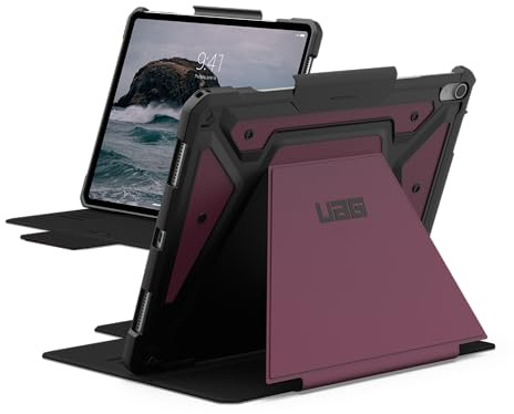 URBAN ARMOR GEAR Metropolis SE Case Apple iPad Air 13 Hülle (M3 2025, M2 2024) (Wake/Sleep Funktion, Apple Pencil/Crayon Stift-Halter, Standfunktion) Bordeaux