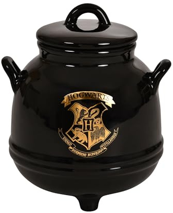 Elbenwald Harry Potter Hogwarts vattenkokare kakburk – med Hogwarts skola vapenmotiv keramik svart