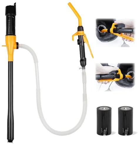 ELEAD Portable Battery-Powered Fuel/Water Transfer Pump – 2.2 GPM, Liquid Siphon, Adjustable Flow, Filter Design, Gas Can Ready