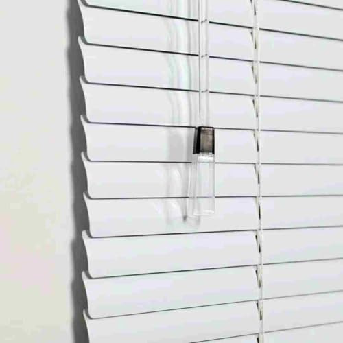 Persiana de Aluminio, Persiana Veneciana para Ventanas,Incluye Material de Montaje, Privacidad, Protección contra la luz y el Deslumbramiento, Blanco, Personalizable (80×160cm)