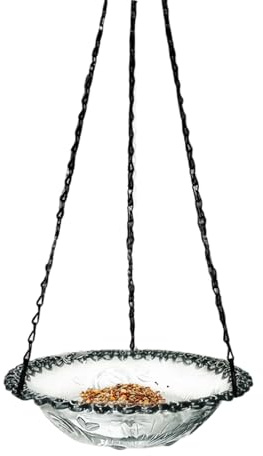 Mangiatoie da bagno per uccelli - Vasca per uccelli all'aperto - Gancio in metallo robusto Casa per uccelli decorativa per la riserva di selvaggina e osservazione della natura in giardino prato