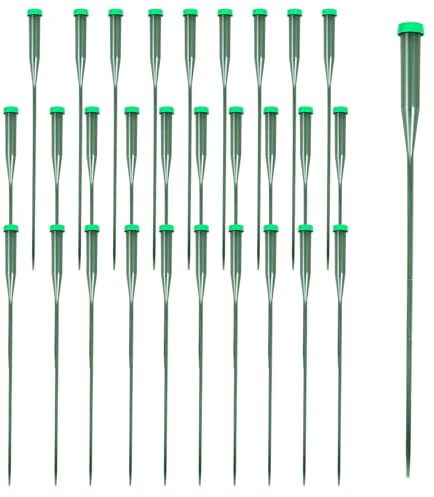 30 Silicone Flower Tubes - Extended Orchid Tubes with Stick, Flower Water Preservation, Phalaenopsis Fertilizer Tubes for Fresh Flowers