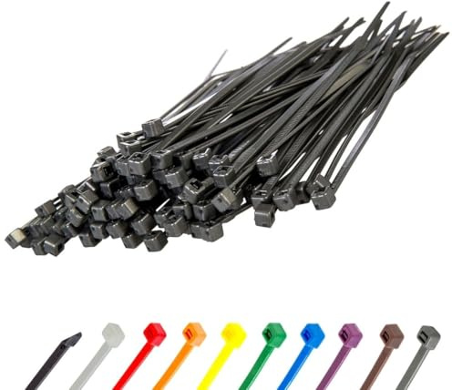 Gocableties Small Silver Cable Ties, 100mm x 2.5mm, Pack of 100, 4” Premium Nylon Zip Ties, Plastic Tie Wraps, Secure Self-Locking Mechanism, for Home, Garden, Office and DIY