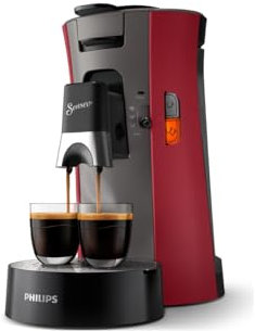 Philips Domestic Appliances CSA240/91 Kaffeepadmaschine Senseo Select – intensives Rot