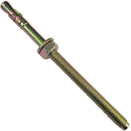 AERZETIX - C46663 - Lot de 10 - Boulons d'ancrage à frapper Ø10x160mm - goujon d'ancrage pour béton/brique/pierre - goujon à expansion - en acier laitonné