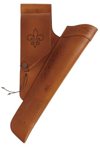 elToro Prime Galanta - Seitenköcher, aus robustem, hochwertigem Glattleder, für Pfeil und Bogen, Mittelalter, Zubehör (Faded)