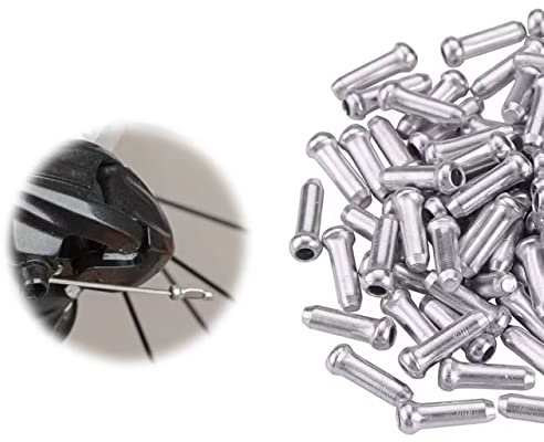 Bike Cable End Caps, 30 Pcs Cable Ends Bike Cable Ends Brake Cables Ends Aluminum Alloy Brake End Cover Cable Tips Crimps Bike Cable Tidy for Mountain Bicycle Road Bike