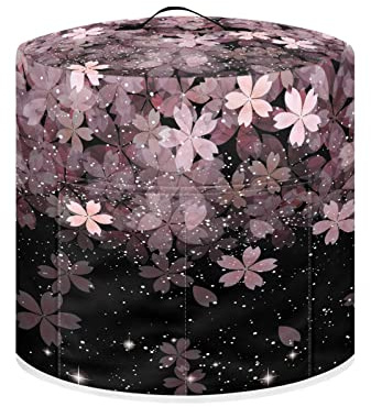 Wanyint Copertura per friggitrice ad aria da cucina con stampa di fiori di ciliegio, per donne e donne, antipolvere, per piccoli elettrodomestici, per la maggior parte dei cuociriso