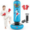 QPAU Boxsack für Kinder, hoher 168 cm, Geschenke für Jungen und Mädchen im Alter von 5–12 Jahren zum Üben von Karate, Taekwondo, MMA und zur Linderung von Pent-Up-Energie bei Kindern (Blau)