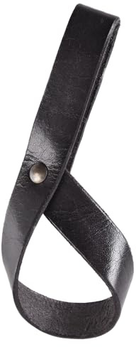Ulfberth Support pour corne à boire en cuir pour cornes à boire de 0,2 l à 0,4 l | Porte-ceinture pour cornes à boire | Support de ceinture | Viking médiéval (noir)