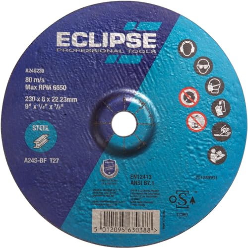 Eclipse Professional Tools A24S230 Discos de desbaste (230 x 6 x 22.23 mm) - Pack de 5