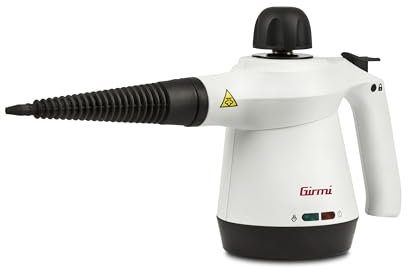 Girmi AP31 Pulitore a Vapore, 1100 W, 350 cc, Potente getto di vapore con Riscaldamento rapido, Bianco