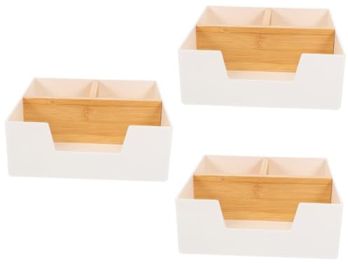 IMIKEYA 3pezzi Organizer Per Bustine Di Tè e Caffè Scatola Multiuso Per Condimenti e Piccole Cose Per Casa Ufficio e Caffetterie Design Compatto e Funzionale