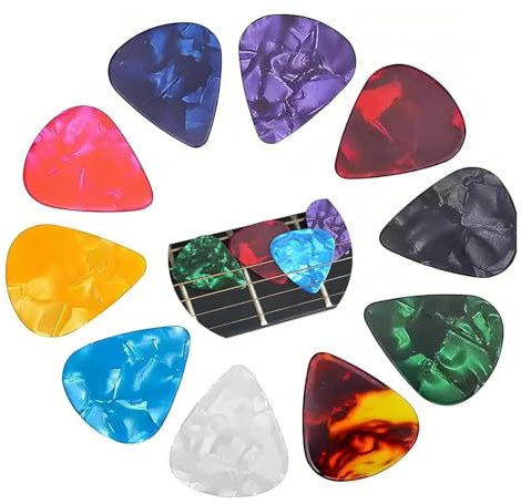 Plektren Plektrum 12er Plektrum für Akustik Plektren Set 0.46MM-Dünn 0.71MM-Medium 0.96MM-Heavy,3 verschiedenen Stärken,für Akustikgitarre, E-Guitar, Ukulele, Bass, Guitar Picks,Zelluloid