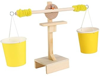 INOOMP Holz Waage Spielzeug DIY Waagschale Lernspielzeug Für Junge Mädchen Waage-Spielzeug Holzwaage Balancing Spiel Junge Mädchen