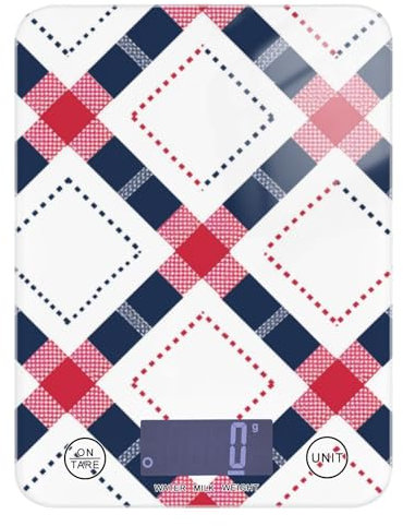 Blue Red Lines Buffalo bariatric mini bilancia da viaggio 5 kg/5 g, bilancia da cucina con 4 unità per (utente) (utente) (utente) pesa para comida