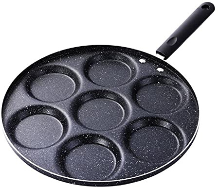 OIFAODAO, 7 hål Ägg Stekgryta Omelettpanna Non-Stick Pannkaka Biff Omelettgryta,Stekpanna