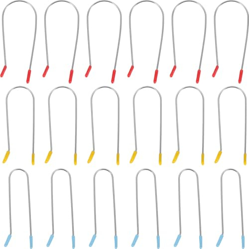 TEHAUX 24pcs Clips Métalliques en Fil de Fer en Acier Inoxydable 304 pour Bigoudis Permanents, Pinces de U Simples et Élégantes pour Cheveux, Usage DIY à Domicile