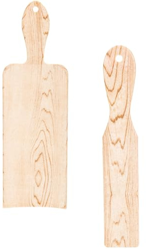 JOINPAYA Lot de 2 Palettes de Coloration Cheveux en Bois Effet Bois, Taille Grosse et Petite, Outil de Surbrillance Professionnel Réutilisable pour Mèches et Teinture à Domicile ou Salon,