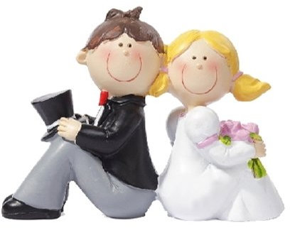 Hochzeitsdekoration Hochzeitspaar V Braut und Bräutigam in 2D Tortendeko Tortenaufsatz Tischdeko