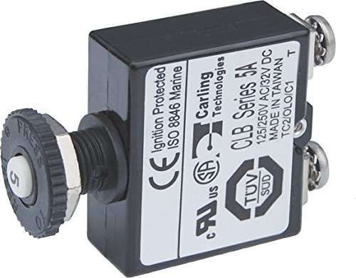 Blue Sea Systems 2130 Circuit Breaker Push Button, 5A